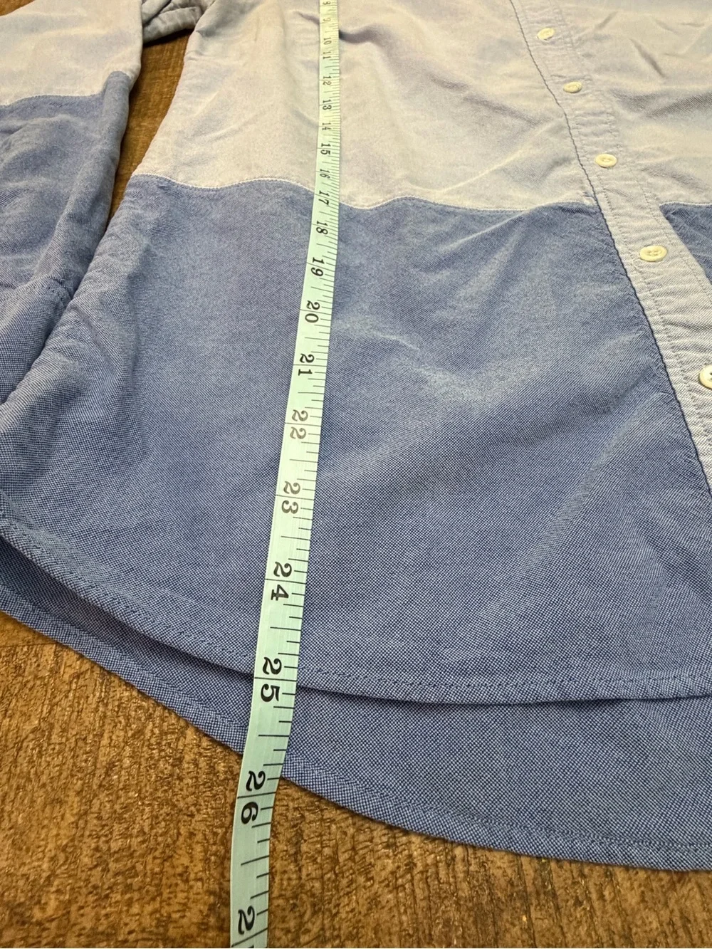 J. Crew Two-Tone Light and Dark Blue Button-Down Shirt